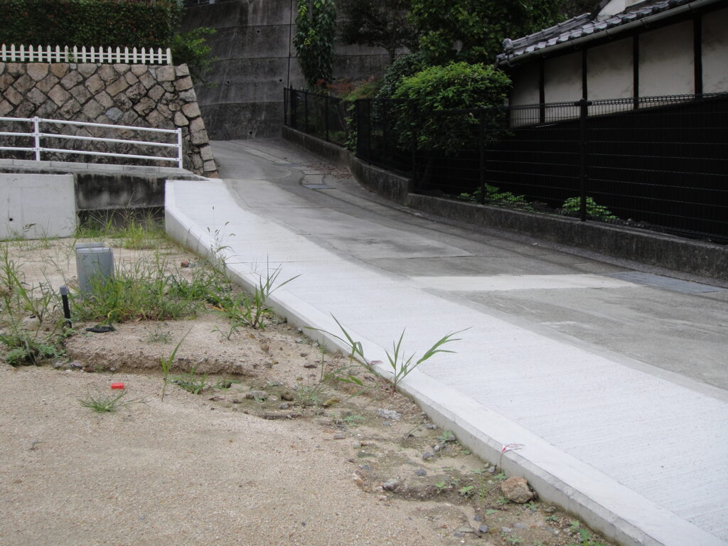 室の木町の家の施工前土地 室の木町の家の施工前土地